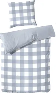 Постельное белье Hahn Home Textiles Percal, синяя клетка, размер 220x240 см Hahn Haustextilien