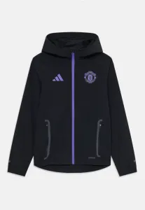 Куртка для тренировок manchester united tiro competition tech travel jacket, детская тренировочная куртка. Adidas Performance, Black/Purple Rush