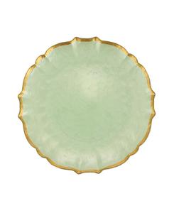 Барочная стеклянная обеденная тарелка, 10,5 дюймов VIETRI, фисташковый