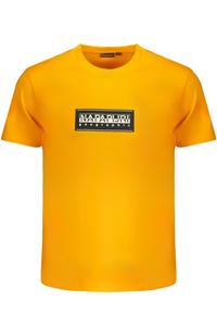 Мужская футболка Napapijri хлопковая с принтом, оранжевый