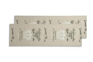 Настольный бегун 40x140 см, бежевый/черный/белый