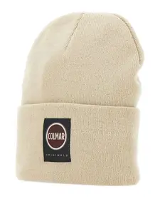 Шерстяная шапка с отворотом и нашивкой с логотипом Colmar, нейтральный