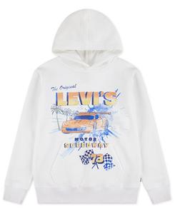 Детская толстовка с длинными рукавами Motor Speedway, размеры 8-20 Levi's, Bright White