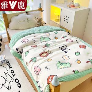 Yalu Детское одеяло 100х120 см, вес 750 г, плюш, класс А, мягкое, гипоаллергенное, Animal Kingdom