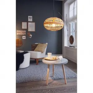 Подвесной светильник AMSFIELD E27, подвесная лампа для обеденного стола, лампа для столовой, подвесной светильник, лампа, E27, Ø 38 см Eglo, коричневый