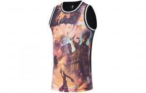 Футболка баскетбольная мужская LiNing Basketball Collection с фотопечатью мультиколор на черном