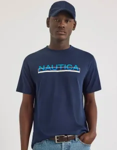 Мужская футболка с коротким рукавом и логотипом спереди Nautica, синий