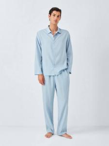 Комплект пижамы из лиоцелла в полоску John Lewis, Blue Light