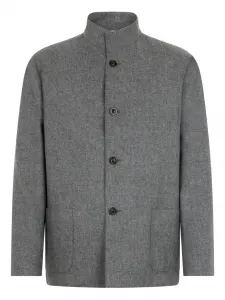 Куртка с высоким воротником и накладным карманом Boglioli, серый