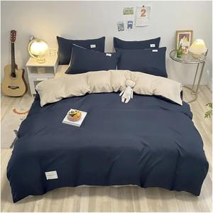 YUSIWOAL Комплект постельного белья однотонный минимализм фиолетовый серый