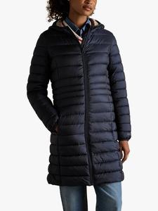 Утепленное длинное пальто с капюшоном Joules, Navy