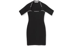 Alexander Wang Женское черное платье с длинными рукавами