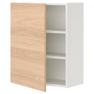 Настенный шкаф Ikea Enhet, 60x32x75 см, белый / дуб