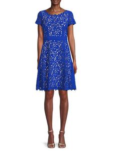 Расклешенное платье Focus Laser Cut Focus By Shani, цвет Blue Nude