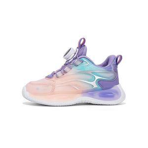 Кроссовки для бега для детей и подростков с амортизацией, износостойкими, дышащими, нескользящими, средней высоты D&W, розовый/фиолетовый