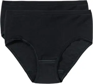Трусики миди Speidel (2 шт.) с двухслойной промежностью, черный