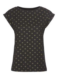 черная узорчатая рубашка с круглым вырезом Laura Scott