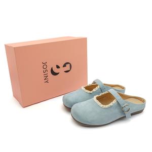 JOSINY Женские сандалии с закрытым носком, устойчивые к истиранию и скольжению, синие