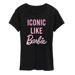 Женская футболка с принтом Iconic Barbie, черный
