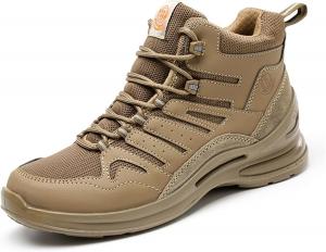 Унисекс кроссовки с защитным носком из стали для мужчин, модные дышащие ботинки с защитным носком из стали для мужчин, противоскользящая неразрушимая безопасность носков для женщин, подошва Kairav (Цвет: черный) Wcxty