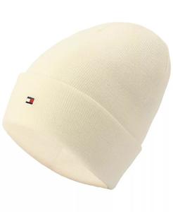 Мужская шапка с вышитым флагом и двумя манжетами Tommy Hilfiger, коричневый/бежевый