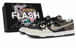 Nike Мужские низкие кожаные скейтбордные кроссовки Dunk Dream Gray, в коробке Цвет: мокко-серый