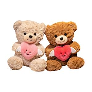 Милый плюшевый мишка ангел с объятиями, 25см/30см высота PUDOWRABBIT, коричневый