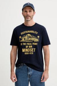 Хлопковая футболка United Colors Of Benetton, темно-синий