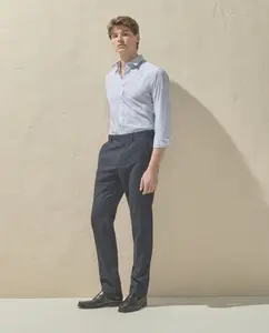 Мужские облегающие брюки с удлиняющимся поясом Dustin, темно-синий