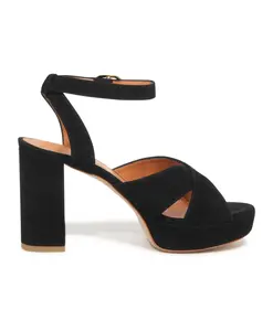 Черные замшевые сандалии Via Roma 15, черный