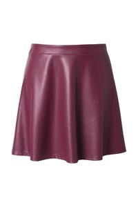 Кожаная юбка MIAMODA, Wine red/Dark red