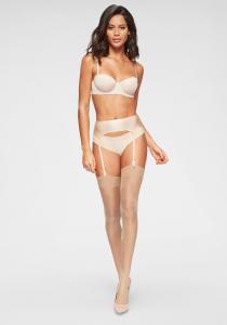 LASCANA Чулки с подвязками в бежевом цвете