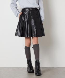 Плиссированная юбка из искусственной кожи Avv, цвет Black