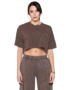 LEONE 1947 APPAREL Женская укороченная футболка с мраморным рисунком Generation Z