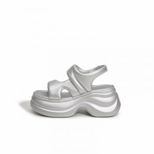 Milan love song Женские сандалии на одной застежке серебристые, цвет Silver