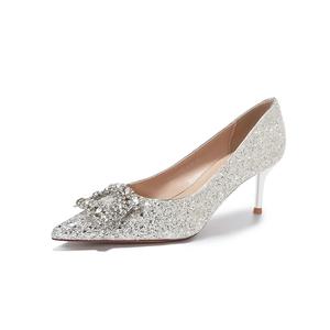 QITUMAUL Стройные каблуки на шпильке Mercury, цвет Mercury[Heel Height 6.5cm]