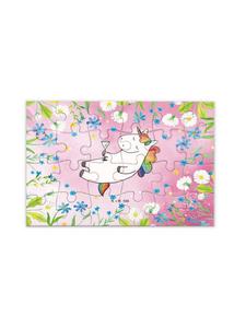 Mr. & Mrs. Panda Головоломка «Единорог с цветочным хвостом» без слов, пастельно-красного цвета