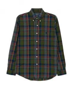 Повседневная спортивная рубашка с длинными рукавами, разноцветная Polo Ralph Lauren, зеленый