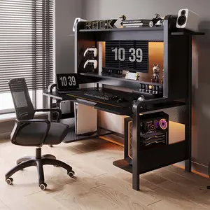 Компьютерный стол Naijia с креслом и полкой, 100 см, цвет carbon fiber