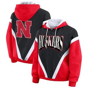 Женская ветровка Nebraska Huskers с цветными блоками на молнии Wear By Erin Andrews