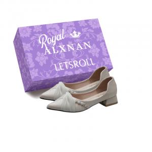 Женские туфли на высоком каблуке Alxnan, Ecru+Box