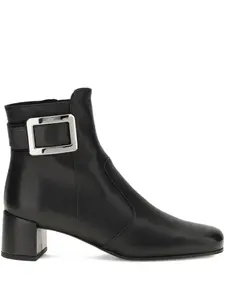 Ботильоны Très Vivier Polly с пряжкой, каблук 45 мм Roger Vivier, черный