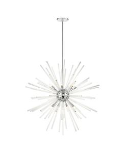 Подвесная люстра Utopia на 16 ламп для прихожей Livex, цвет silver-tone