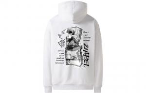Толстовка Unisex Hooded Moderate Heavyweight ZIAREL, белый heather серый