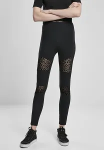 Леггинсы и брюки с вставками из бархатной кружевной ткани Urban Classics, Black