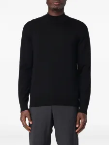 Свитер с круглым вырезом Paolo Pecora, черный