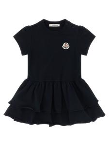 Платье с оборкой Moncler Enfant, синий