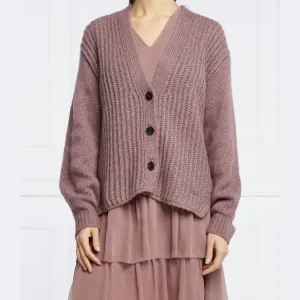 Шерстяной кардиган обычного кроя Joop!, фиолетовый