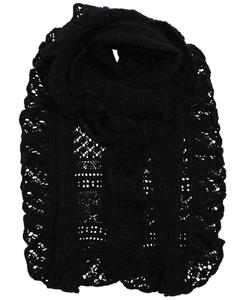 Шарф с ажурной оборкой Lauren Ralph Lauren, Black