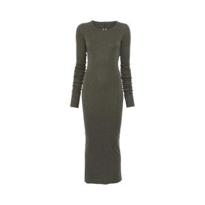 Платье Rick Owens Abito Rib Long-Sleeve Dress, Bosco